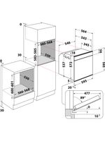 Whirlpool Piekarnik Do zabudowy AKZM 8420 S Elektryczny A+ Technical drawing