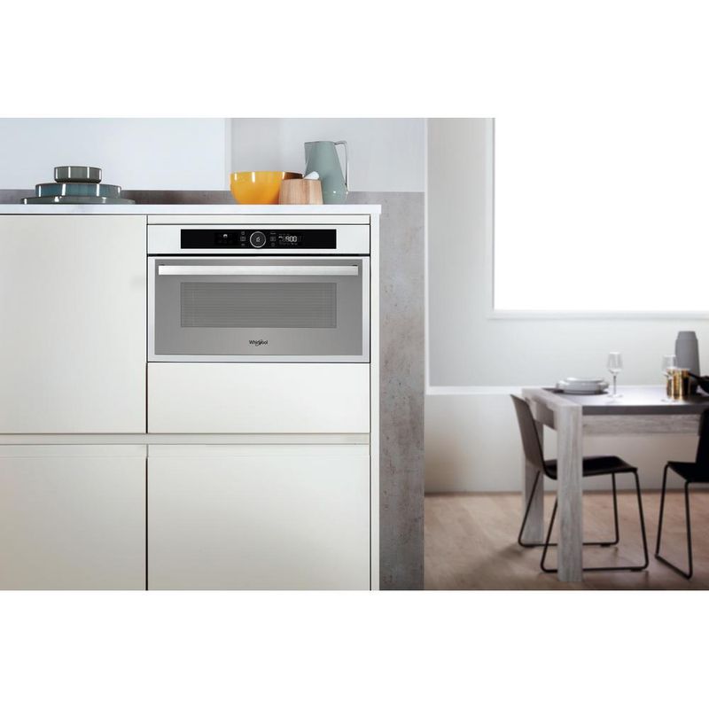 Whirlpool Mikrofalówka Do zabudowy AMW 731/WH Biel Elektroniczny 31 MW + Grill 1000 Lifestyle frontal