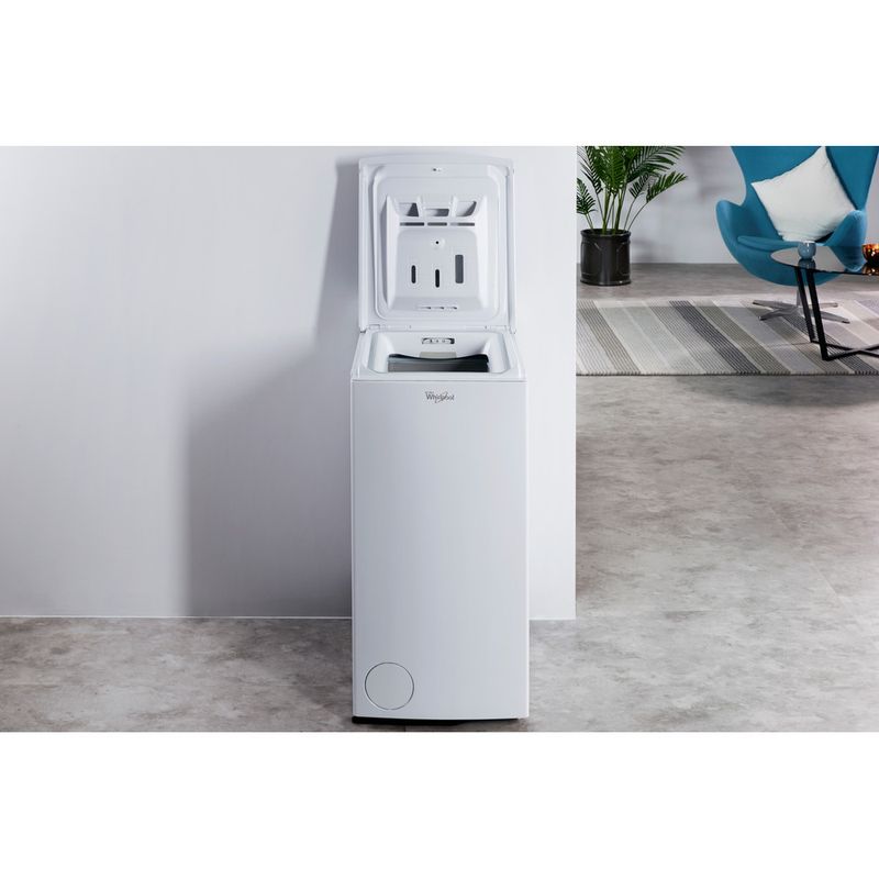 Whirlpool-Pralka-Wolnostojące-TDLR-70110-Biel-Ładowana-od-gory-A----Lifestyle-frontal-open