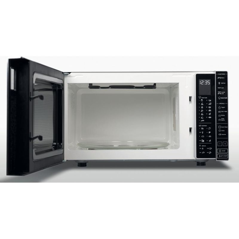 Whirlpool-Mikrofalowka-Wolnostojące-MWP-303-SB-Srebrny-Elektroniczny-30-MW---Grill-900-Frontal-open