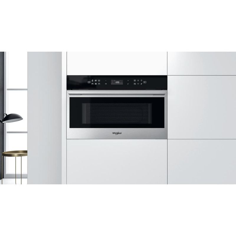 Whirlpool Mikrofalówka Do zabudowy W7 MD440 Stal nierdzewna Elektroniczny 31 MW + Grill 1000 Lifestyle frontal