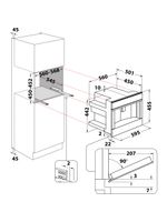 Whirlpool Wbudowany ekspres do kawy W11 CM145 Ciemny szary W pełni automatyczne Technical drawing