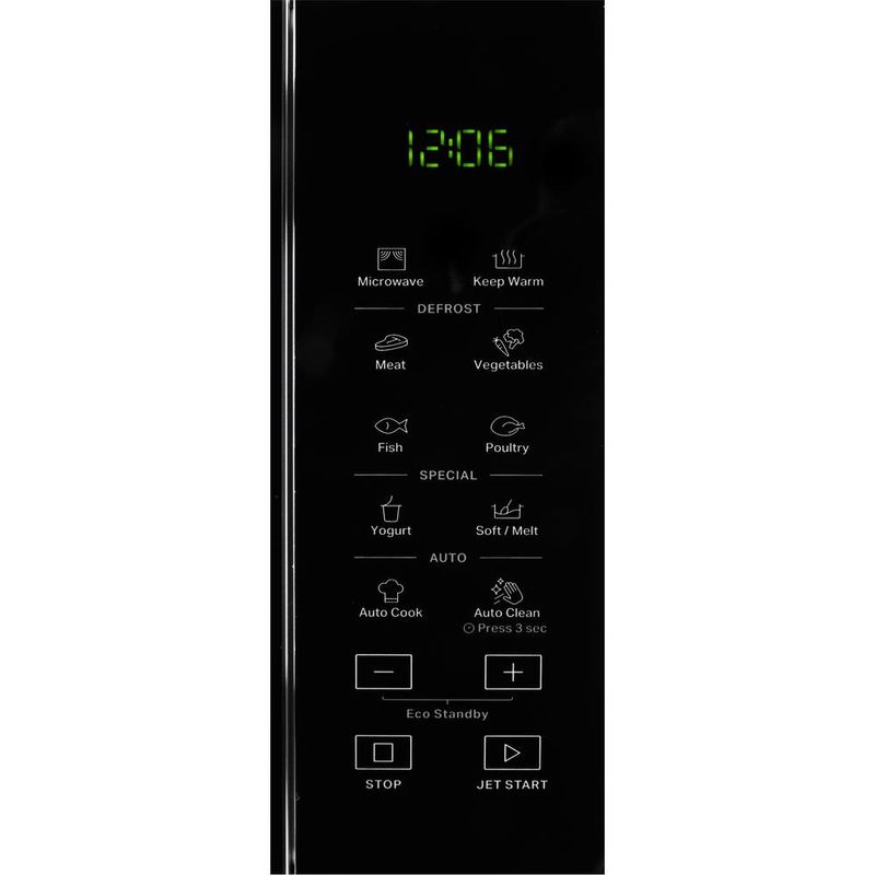 Whirlpool-Mikrofalowka-Wolnostojące-MWP-251-SB-Czarny-Elektroniczny-25-MW-900-Control-panel
