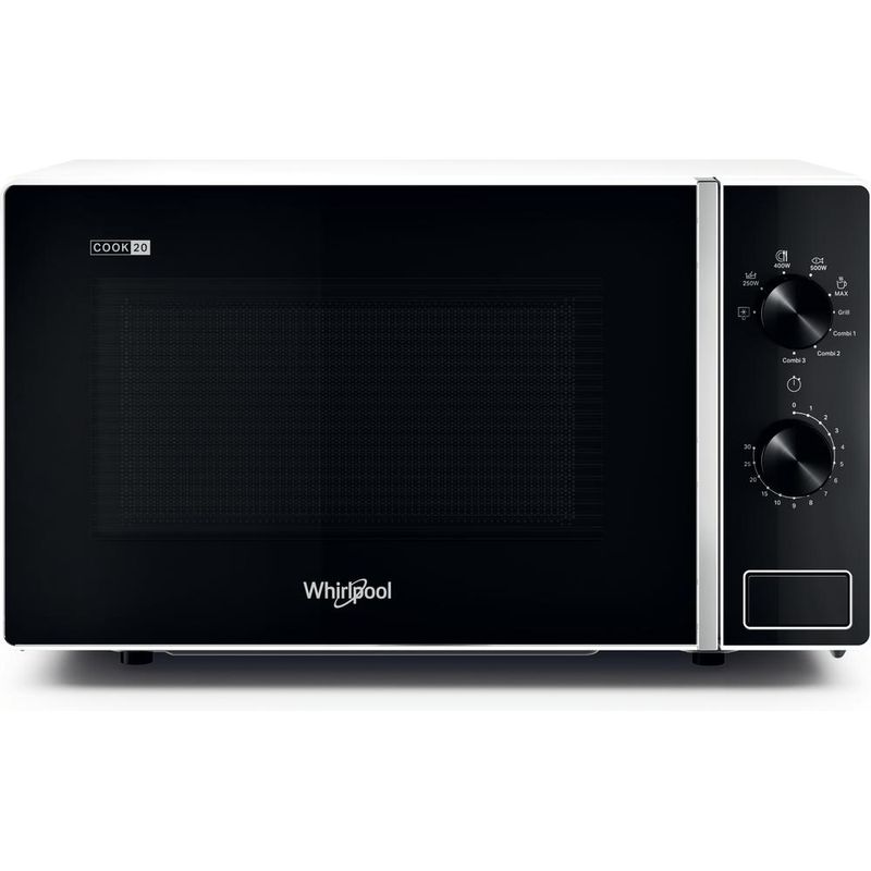 Whirlpool Mikrofalówka Wolnostojące MWP 103 W Biel Mechaniczny 20 MW + Grill 700 Frontal