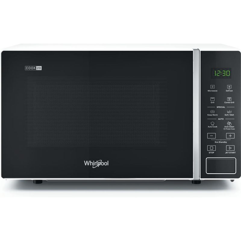 Whirlpool-Mikrofalowka-Wolnostojące-MWP-203-W-Biel-Elektroniczny-20-MW---Grill-700-Frontal