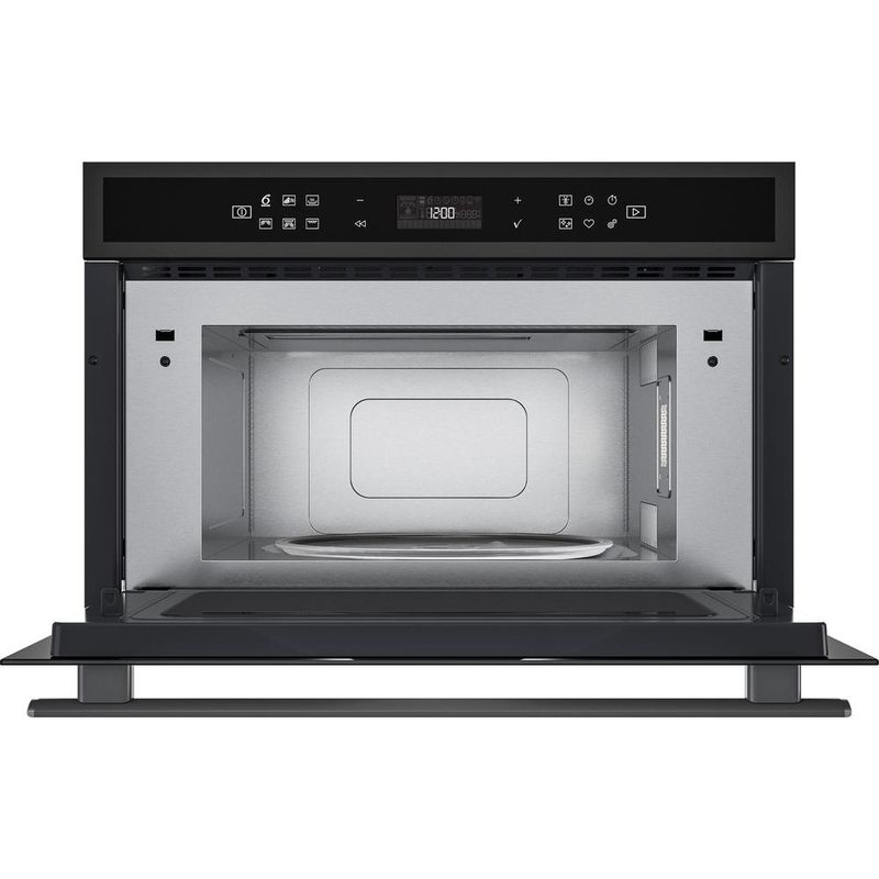 Whirlpool-Mikrofalowka-Do-zabudowy-W6-MD440-BSS-Czarna-stal-Elektroniczny-31-MW---Grill-1000-Frontal-open