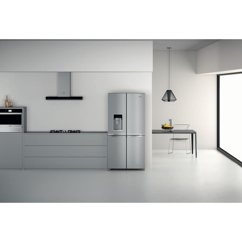 Whirlpool-Side-by-Side-Wolnostojące-WQ9I-MO1L-Inox-Look-Lifestyle-frontal