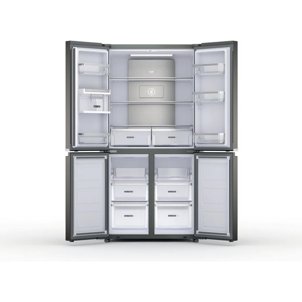 Whirlpool-Side-by-Side-Wolnostojące-WQ9-U1GX-Glass-Inox-Frontal-open