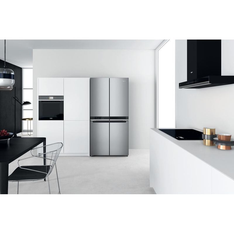 Whirlpool-Side-by-Side-Wolnostojące-WQ9-U2L-Inox-Look-Lifestyle-frontal