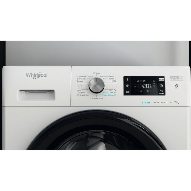 Whirlpool Pralka Wolnostojące FFB 7238 BV EE Biel Ładowany od frontu D Lifestyle control panel