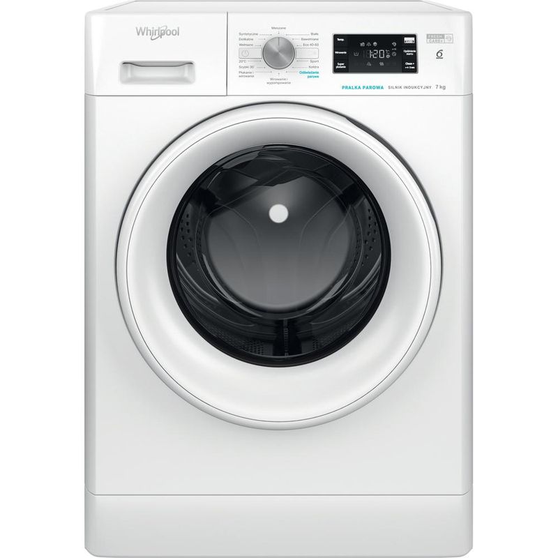 Whirlpool Pralka Wolnostojące FFB 7038 W PL Biel Ładowany od frontu D Frontal