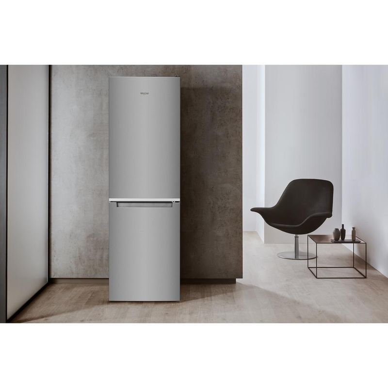 Whirlpool Lodówka z zamrażarką Wolnostojące W7 831A OX Optic Inox Dwudrzwiow(y)a Lifestyle frontal