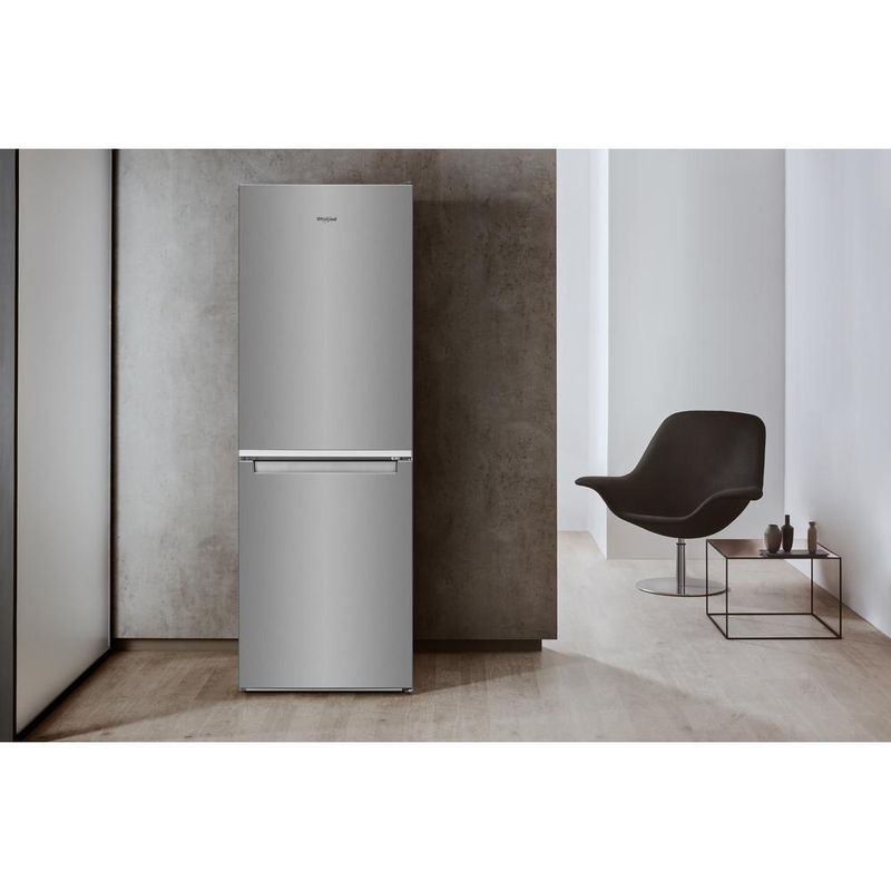 Whirlpool Lodówka z zamrażarką Wolnostojące W5 711E OX 1 Optic Inox Dwudrzwiow(y)a Lifestyle frontal