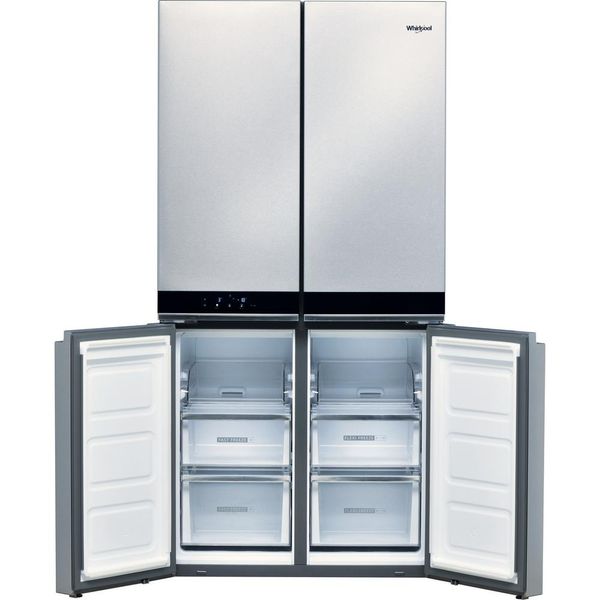 Whirlpool-Side-by-Side-Wolnostojące-WQ9-E1L-Inox-Look-Perspective-open
