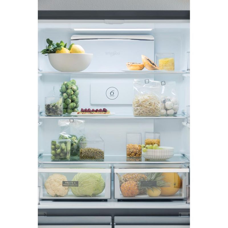 Whirlpool Side-by-Side Wolnostojące WQ9 E1L Inox Look Drawer