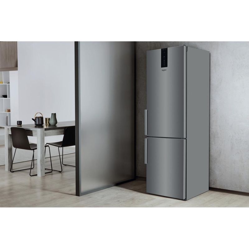 Whirlpool Lodówka z zamrażarką Wolnostojące W9 921D OX H 2 Optic Inox Dwudrzwiow(y)a Lifestyle perspective