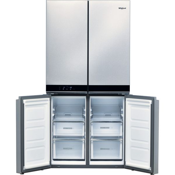 Whirlpool-Side-by-Side-Wolnostojące-WQ9-B2L-Inox-Look-Perspective-open