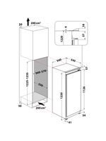Whirlpool Lodówka Do zabudowy ARG 7341 Inox Technical drawing