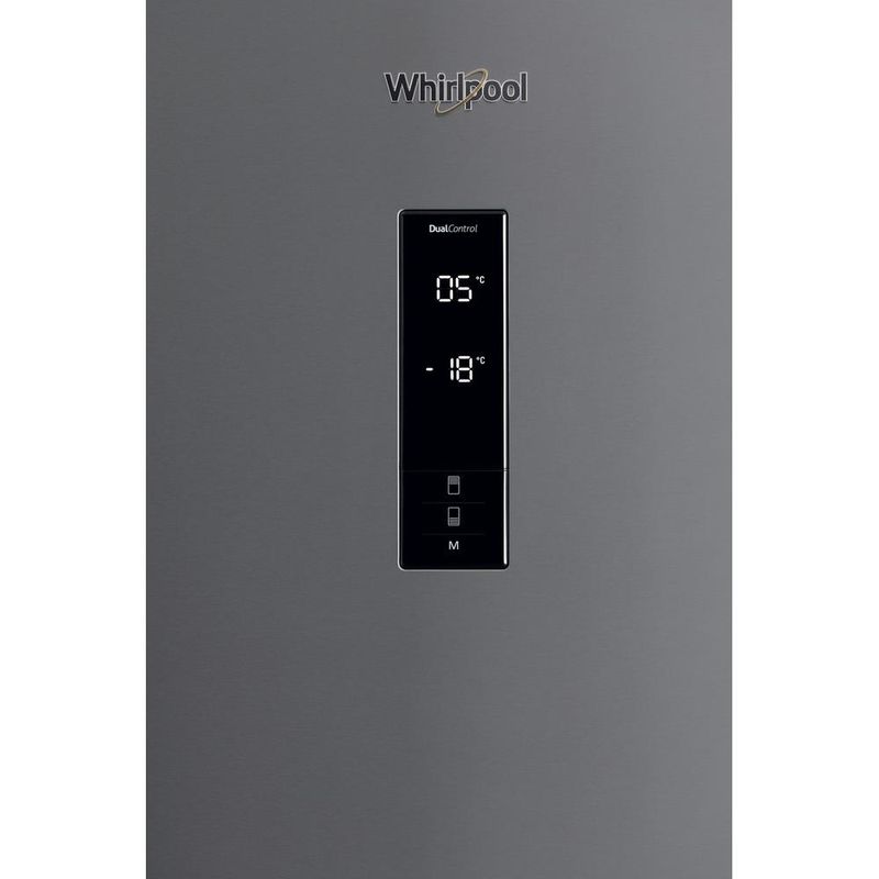 Whirlpool Lodówka z zamrażarką Wolnostojące W84BE 72 X 2 Inox Dwudrzwiow(y)a Control panel