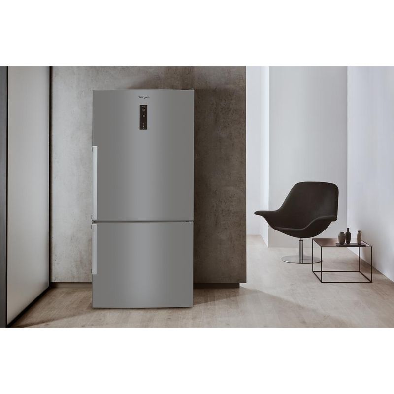 Whirlpool Lodówka z zamrażarką Wolnostojące W84BE 72 X 2 Inox Dwudrzwiow(y)a Lifestyle frontal