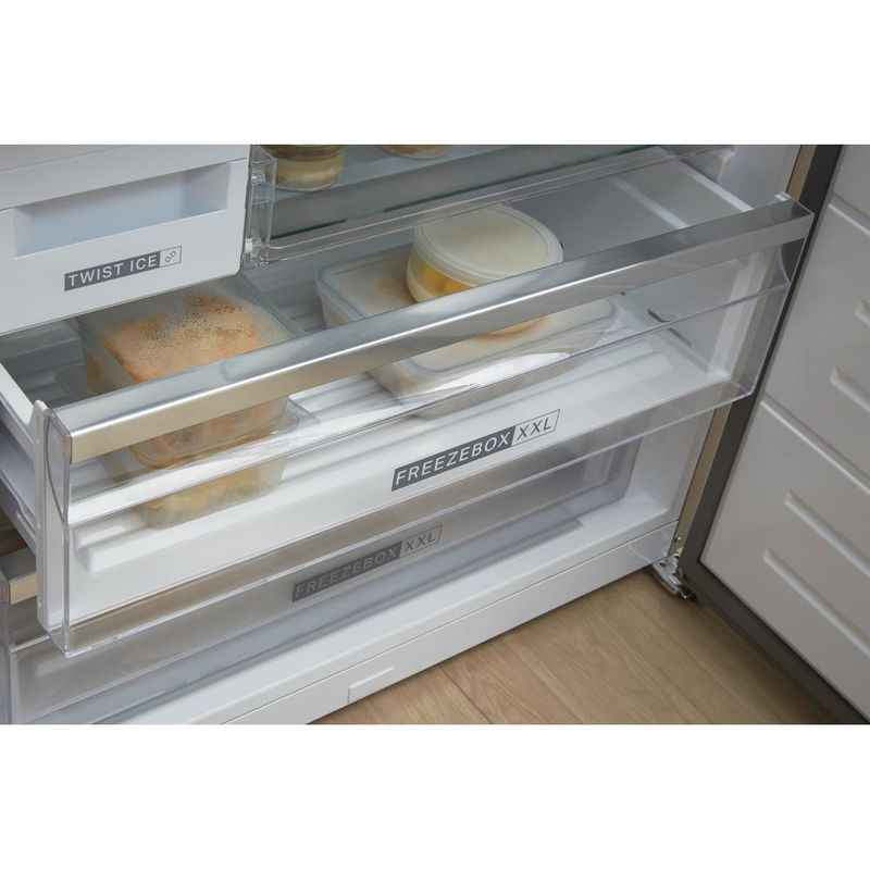 Whirlpool Lodówka z zamrażarką Wolnostojące W84BE 72 X 2 Inox Dwudrzwiow(y)a Drawer