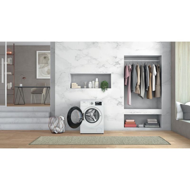 Whirlpool Pralka Wolnostojące W6 W845WB PL Biel Ładowany od frontu B Lifestyle frontal open