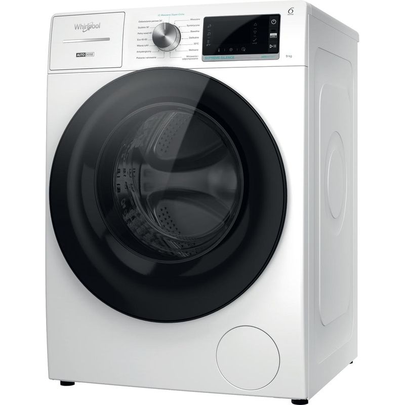 Whirlpool Pralka Wolnostojące W7 W945WB PL Biel Ładowany od frontu B Perspective