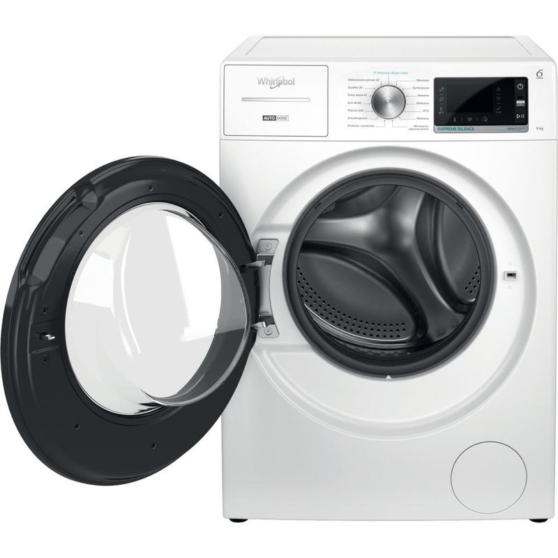 Whirlpool Pralka Wolnostojące W7 W945WB PL Biel Ładowany od frontu B Frontal open