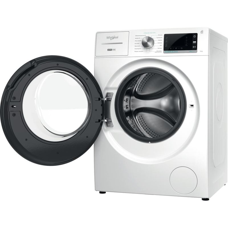 Whirlpool Pralka Wolnostojące W7 W945WB PL Biel Ładowany od frontu B Perspective open