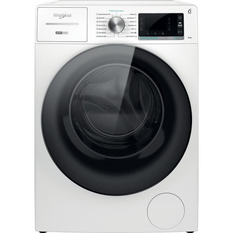 Whirlpool Pralka Wolnostojące W7X W845WB EE Biel Ładowany od frontu B Frontal