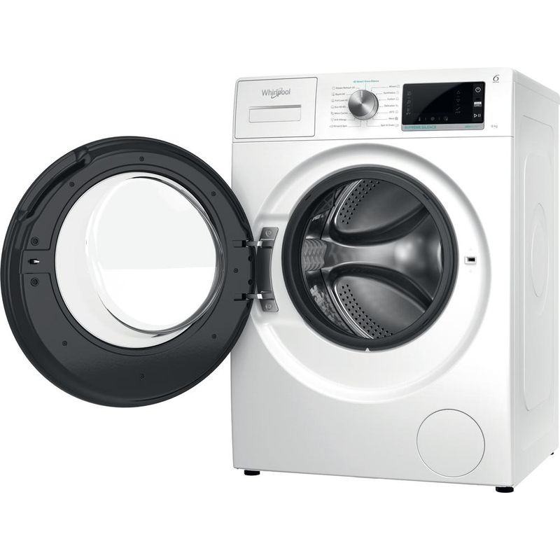 Whirlpool Pralka Wolnostojące W6X W845WB EE Biel Ładowany od frontu B Perspective open