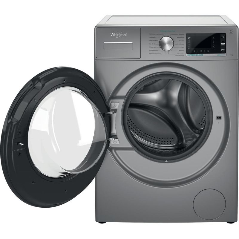 Whirlpool Pralka Wolnostojące W6 W945SB PL Srebrny Ładowany od frontu B Frontal open