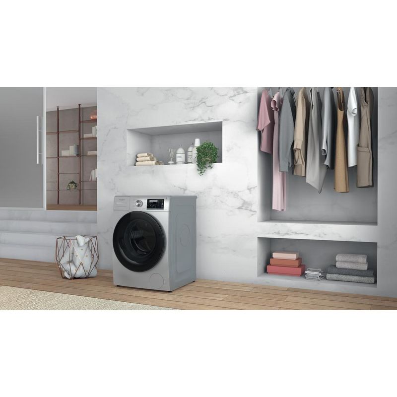 Whirlpool Pralka Wolnostojące W6 W945SB PL Srebrny Ładowany od frontu B Lifestyle perspective