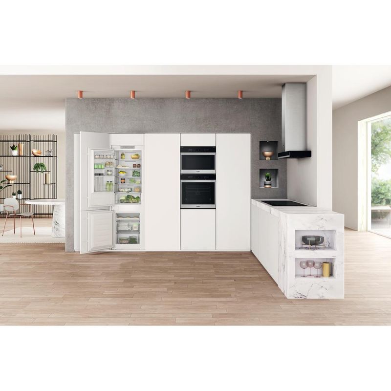 Whirlpool Lodówka z zamrażarką Do zabudowy WHC18 T311 Biel Dwudrzwiow(y)a Lifestyle frontal open