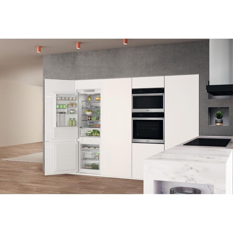 Whirlpool Lodówka z zamrażarką Do zabudowy WHC18 T332 Biel Dwudrzwiow(y)a Lifestyle perspective open