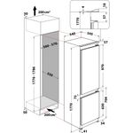 Whirlpool-Lodowka-z-zamrażarką-Do-zabudowy-WHC18-T341-Biel-Dwudrzwiow-y-a-Technical-drawing