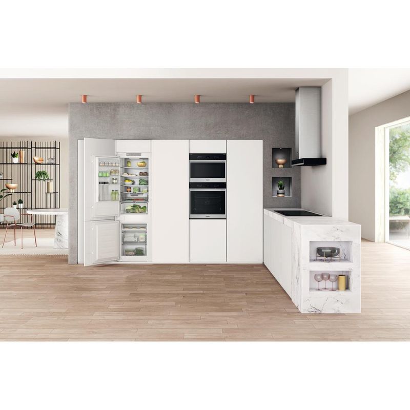 Whirlpool Lodówka z zamrażarką Do zabudowy WHC18 T341 Biel Dwudrzwiow(y)a Lifestyle frontal open