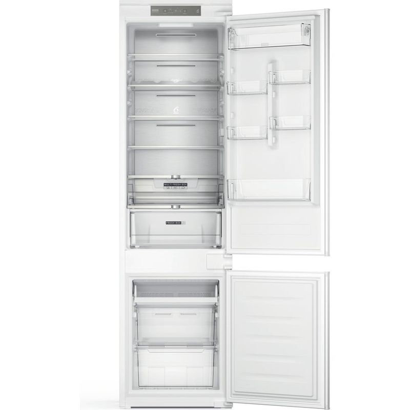 Whirlpool-Lodowka-z-zamrażarką-Do-zabudowy-WHC20-T352-Biel-Dwudrzwiow-y-a-Frontal-open