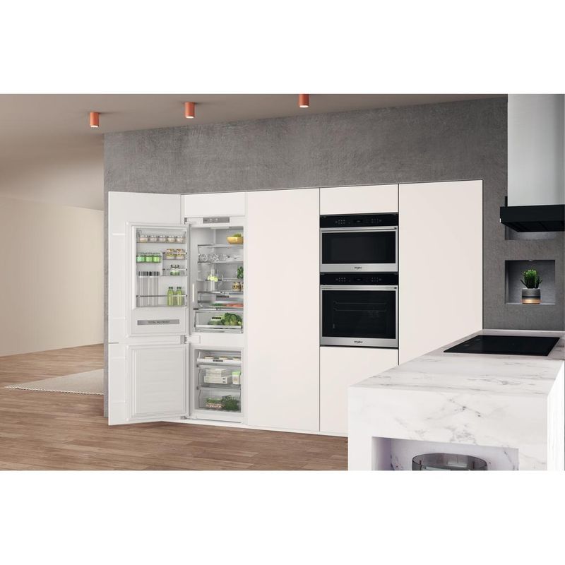 Whirlpool Lodówka z zamrażarką Do zabudowy WHC18 T594 Biel Dwudrzwiow(y)a Lifestyle perspective open