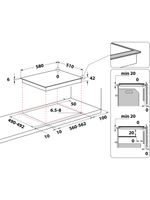 Whirlpool Płyta grzewcza AKT 8210 LX Czarny Radiant vitroceramic Technical drawing