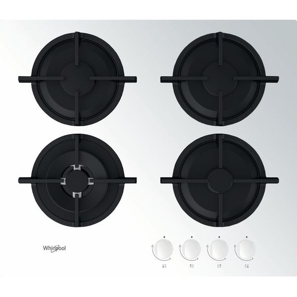 Whirlpool-Płyta-grzewcza-AKT-6400-WH-Biel-Gazowy-Frontal