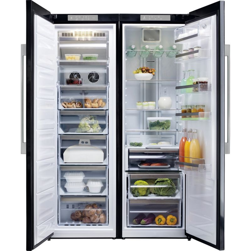 Whirlpool-Lodowka-Wolnostojące-SW8-AM2C-KAR-Czarny-Frontal-open