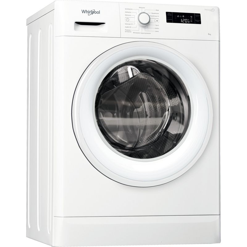 Whirlpool-Pralka-Wolnostojące-FWSF61053W-PL-Biel-Ładowany-od-frontu-A----Perspective