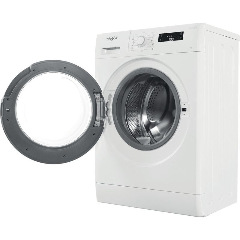 Whirlpool-Pralka-Wolnostojące-FWSF61053W-PL-Biel-Ładowany-od-frontu-A----Perspective-open