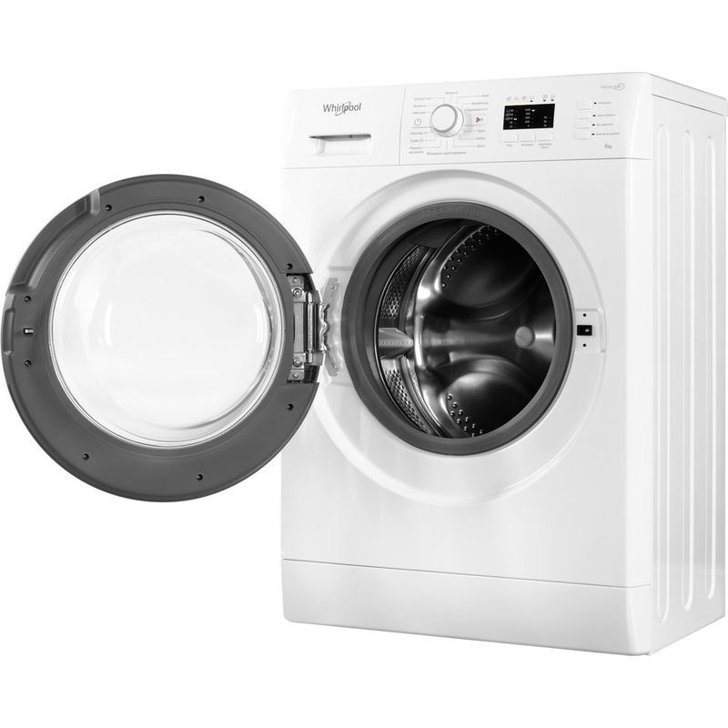 Whirlpool-Pralka-Wolnostojące-FWSL61052W-PL-Biel-Ładowany-od-frontu-A---Perspective-open