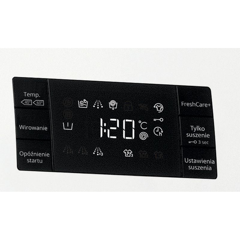 Whirlpool-Pralkosuszarka-Wolnostojące-FWDG97168WS-PL-Biel-Ładowany-od-frontu-Control-panel