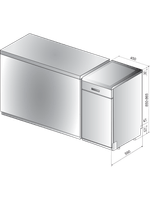 Whirlpool-Zmywarka-Wolnostojące-WSFO-3O34-PF-X-Wolnostojące-A----Technical-drawing