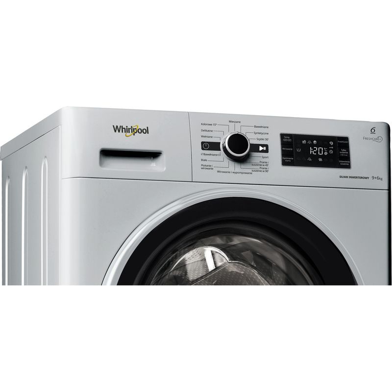 Whirlpool-Pralkosuszarka-Wolnostojące-MFWDG96148SBS-PL-Srebrny-Ładowany-od-frontu-Control-panel