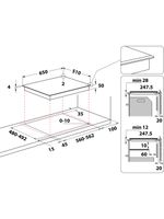 Whirlpool Płyta grzewcza WL B4265 BF/IXL Czarny Induction vitroceramic Technical drawing