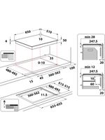Whirlpool Płyta grzewcza WF S8865 NE Czarny Induction vitroceramic Technical drawing